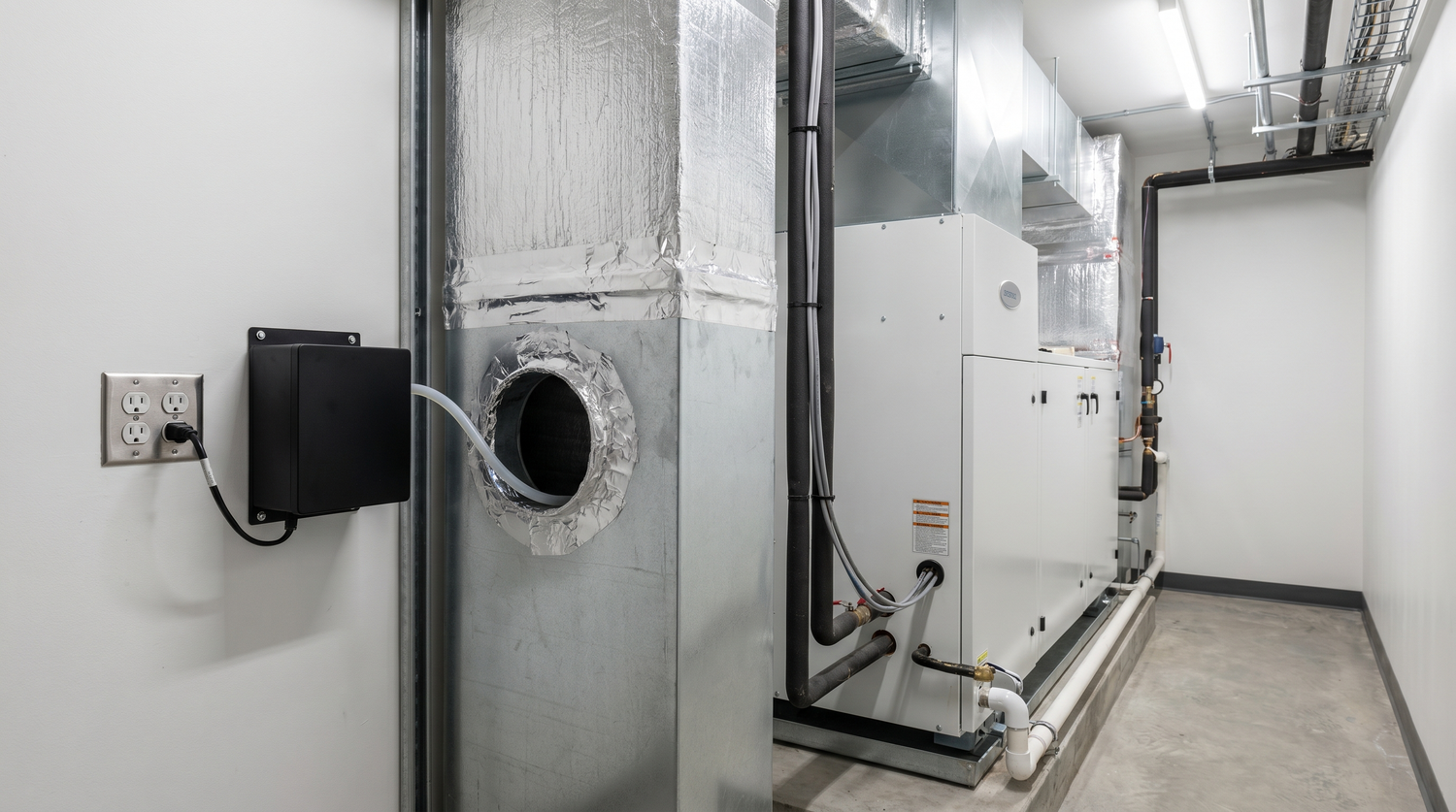HVAC scent diffuser connected to ductwork for step-by-step installation