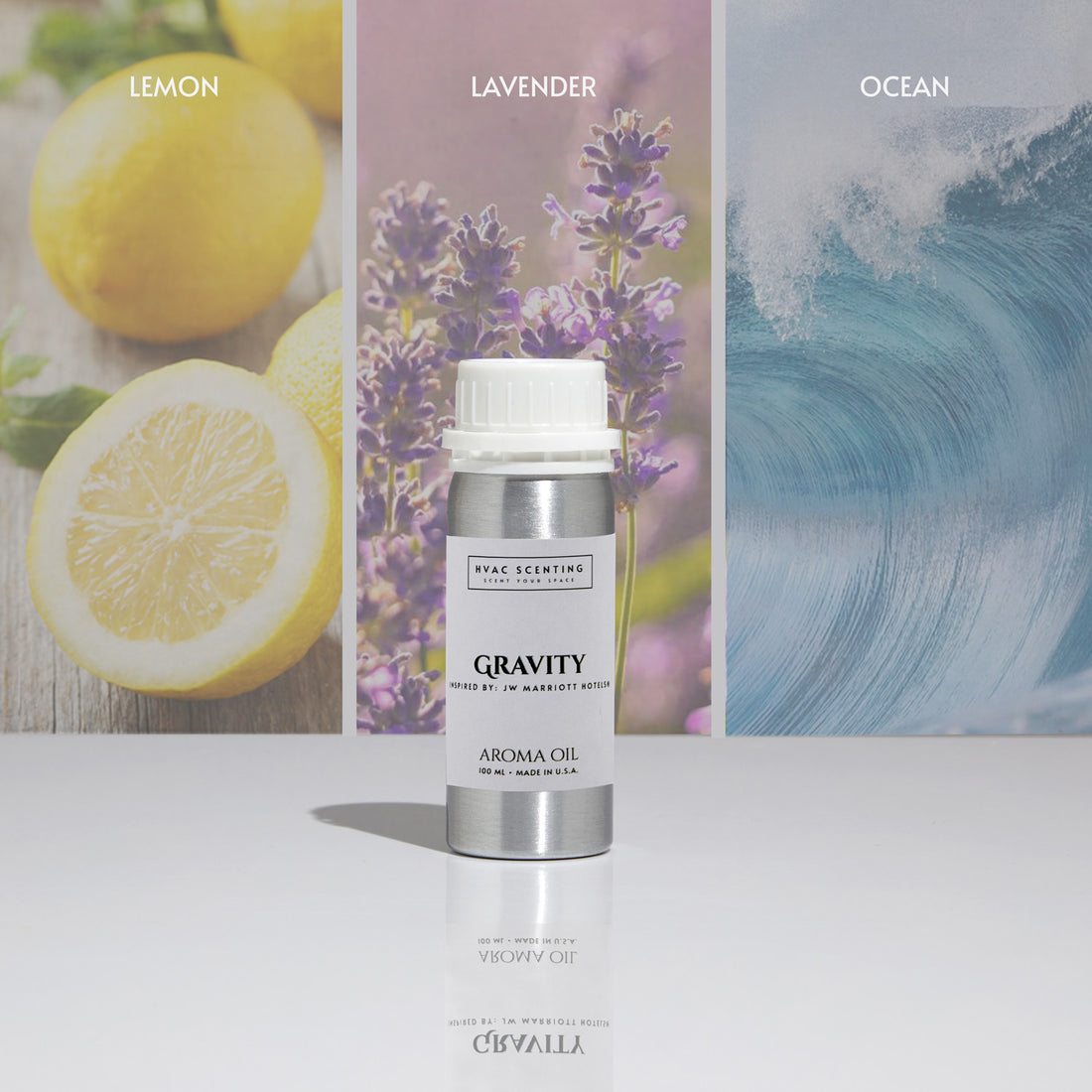 Gravity fragrance oil for diffuser, inspired by the distinctive fragrance of JW Marriott Hotels.

